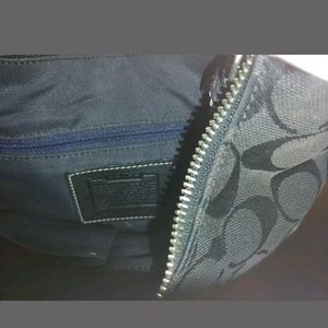 Coach hobo purse leather and canvas